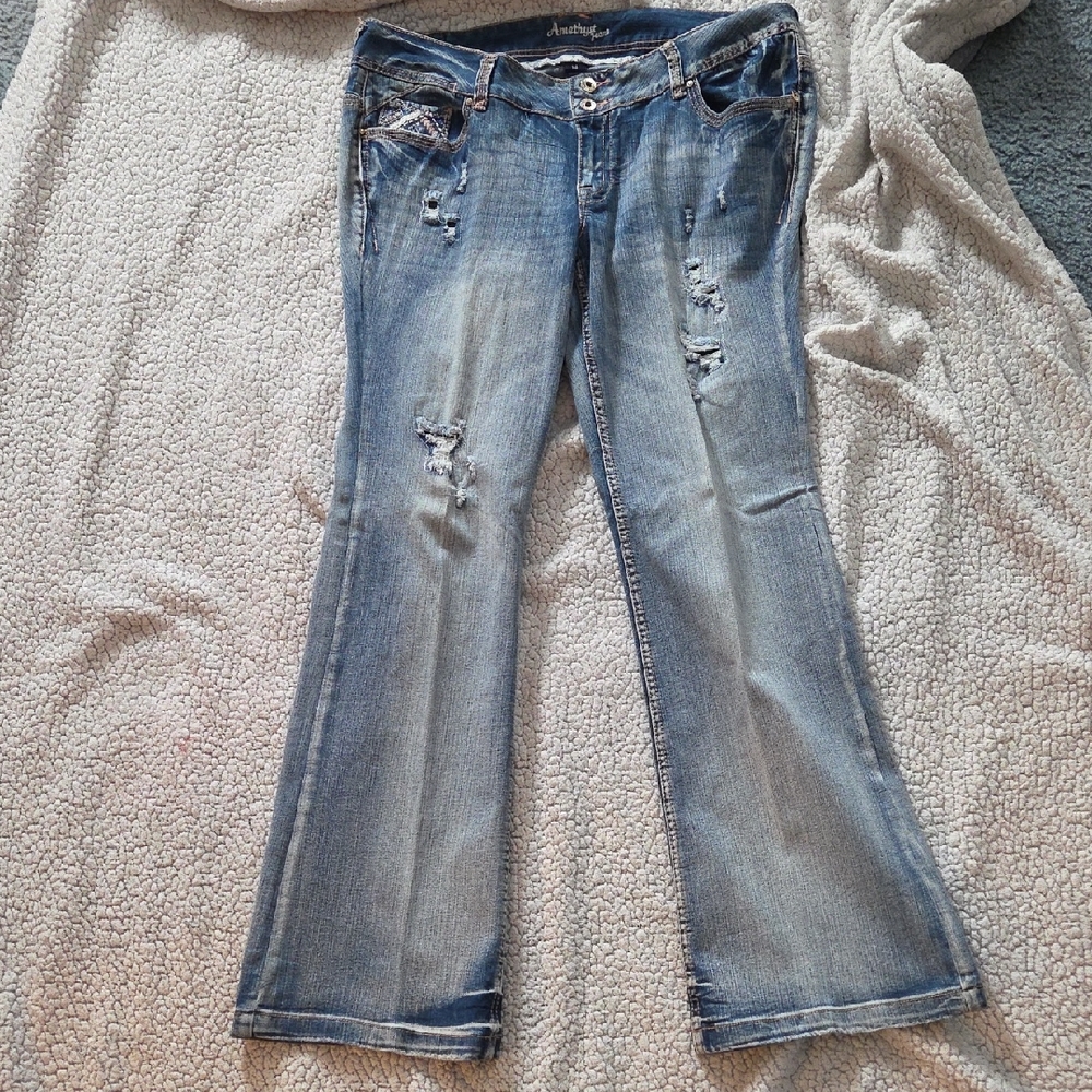 Amethyst Jeans Light Blue Flare Denim
